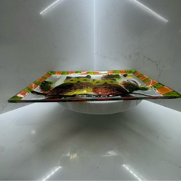 Embossed Owl Decorative Serving platter - Picture 4 of 7